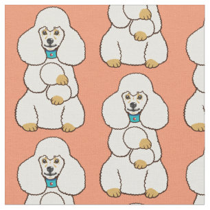 white poodle fabric