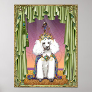 White Poodle Far East Princess Poster Print