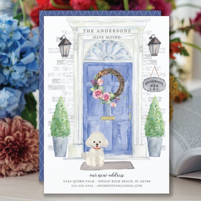 White Poodle Front Door Moving Announcement (Creator Uploaded)