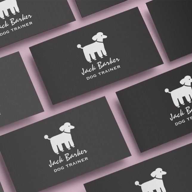 White Poodle Graphic Business Card (Creator Uploaded)