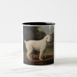 White Poodle in a Punt (by George Stubbs) Two-Tone Coffee Mug