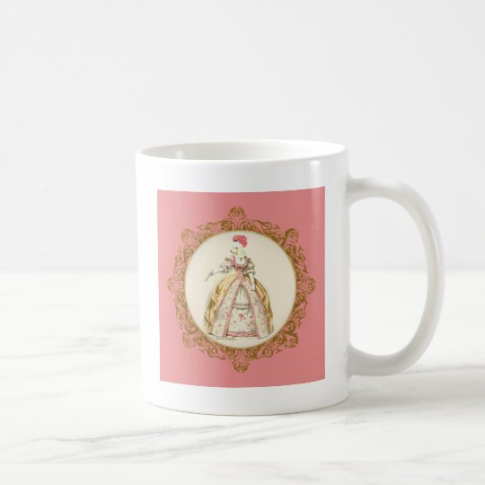 White Poodle Marie Antoinette Coffee Mug