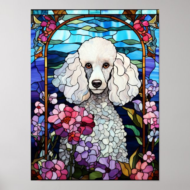White Poodle Poster (Front)