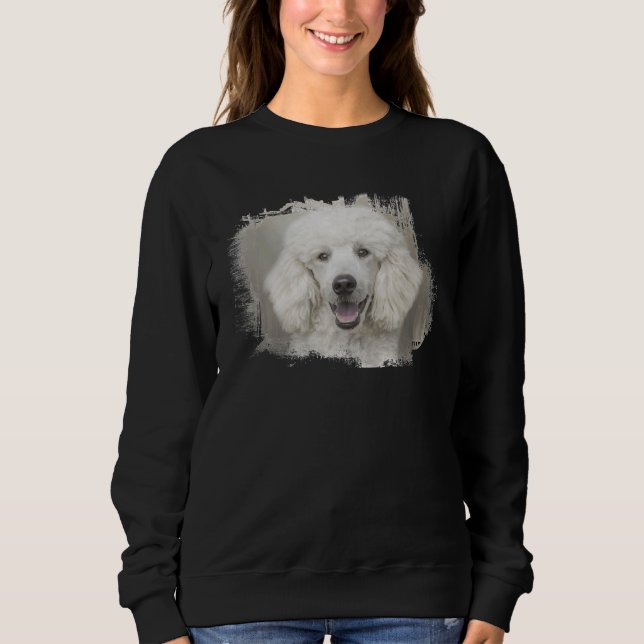 White Poodle       Sweatshirt (Front)