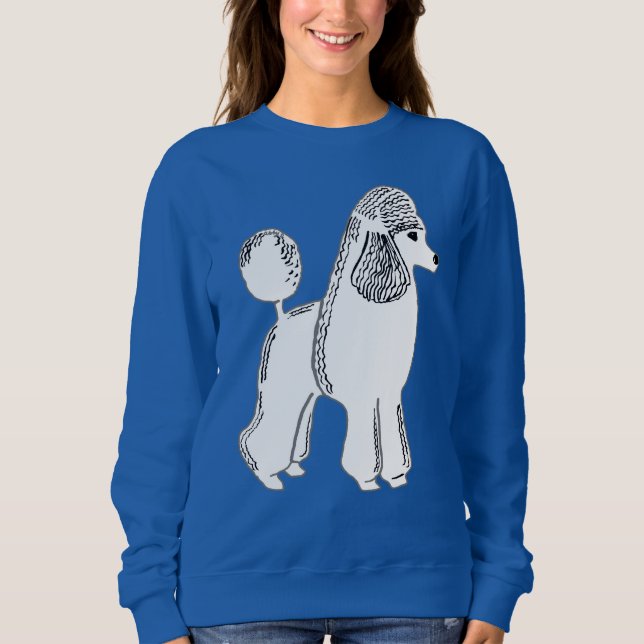 White Poodle Women's Sweatshirt (Front)
