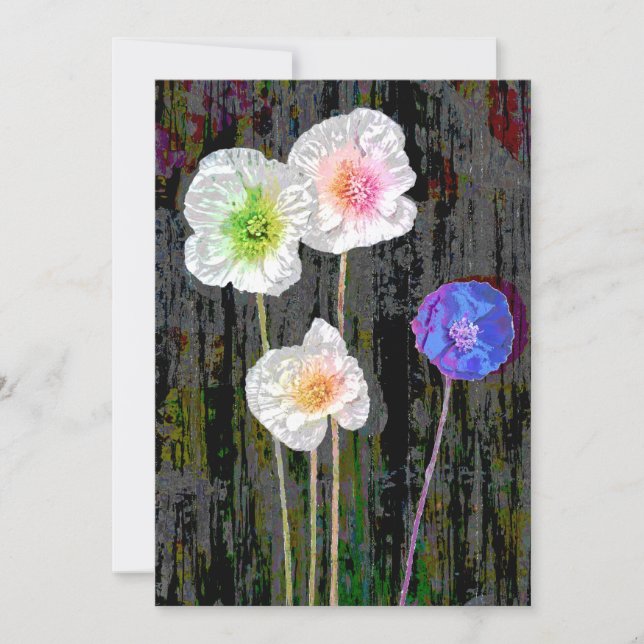 WHITE POPPIES INVITATION (Front)