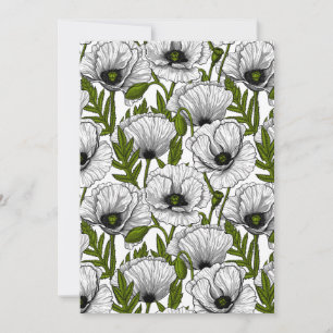 White poppies on white