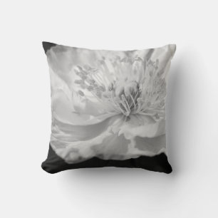 White Poppy Photograph Cushion