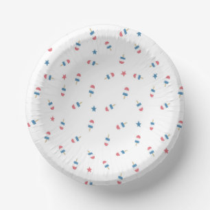White Popsicle Party Plates Fourth of July Plate