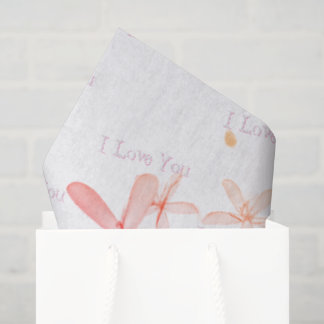 "White Posie Pattern" Tissue Paper