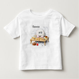 White Powdered Sugar Monster Art Toddler T-Shirt