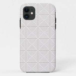 White Preppy Argyle Pattern Seamless iPhone 11 Case