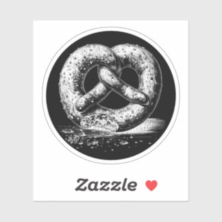White Print Plain Sketchy Pretzel
