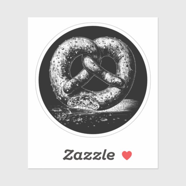 White Print Plain Sketchy Pretzel (Sheet)
