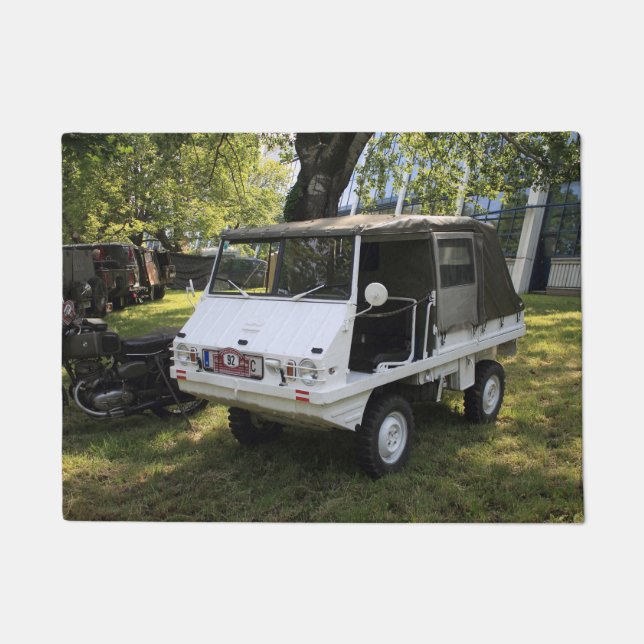 White Puch Haflinger Doormat (Front)