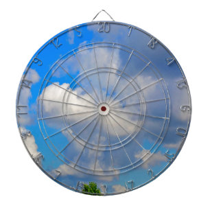 White Puffs in The Sky Dartboard