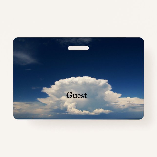 White Puffy Cloud    ID Badge (Front)