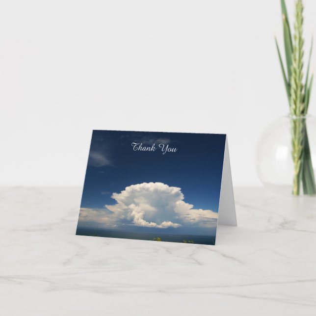 White Puffy Cloud Photo Card (Front)