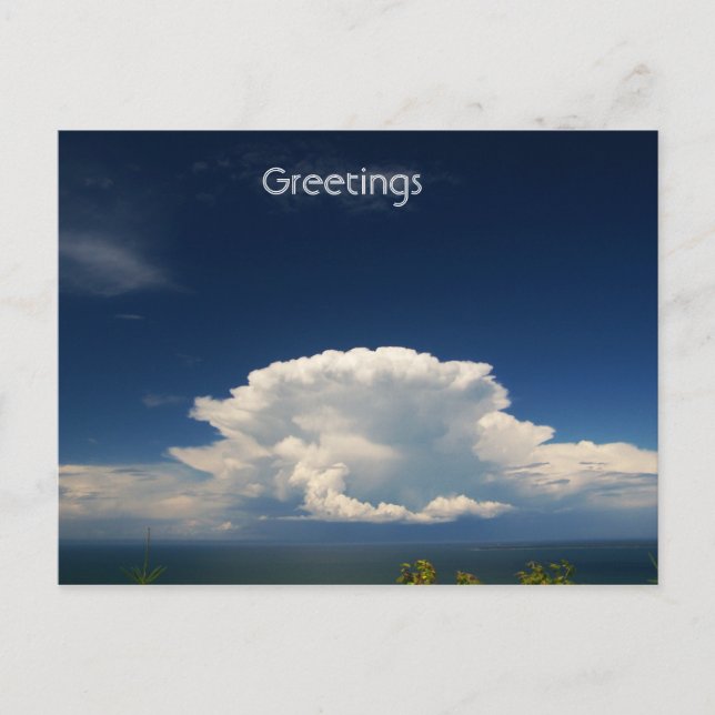 White Puffy Cloud Photo Postcard (Front)