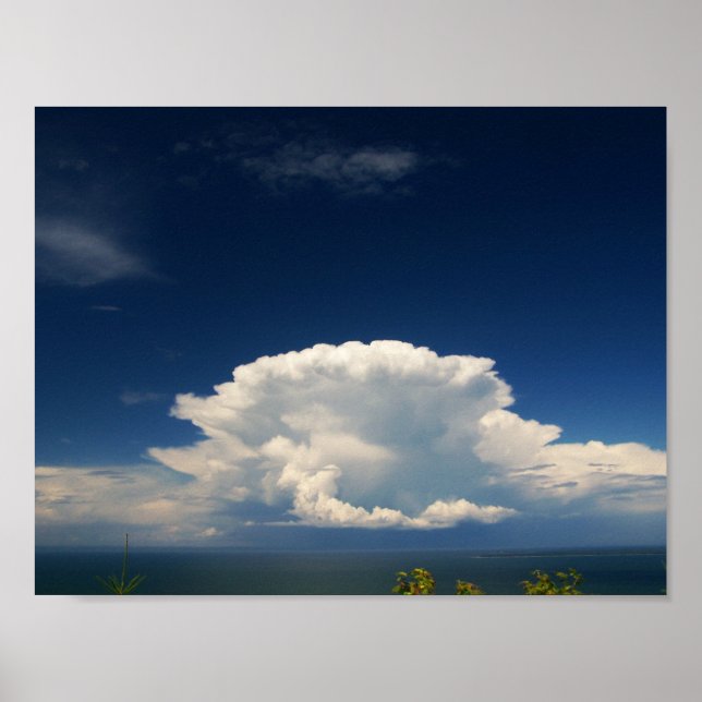 White Puffy Cloud Photo Poster (Front)