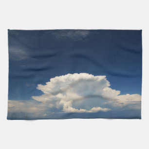 White Puffy Cloud Tea Towel