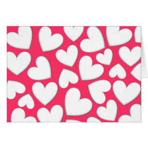 White Puffy Hearts