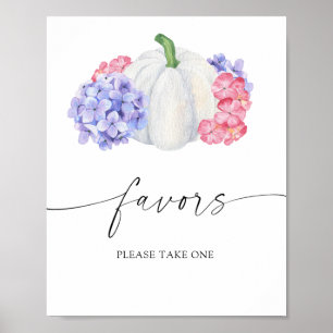 White pumpkin - bridal favours please take one poster