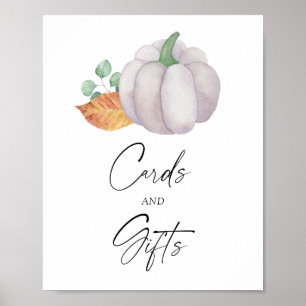 White pumpkin - CARDS AND GIFTS Poster