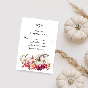 White Pumpkin Fall Floral no Meal RSVP VER