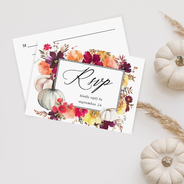 White Pumpkin Fall Floral w Meal RSVP (Creator Uploaded)