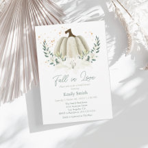 White Pumpkin Fall in Love Bridal Shower