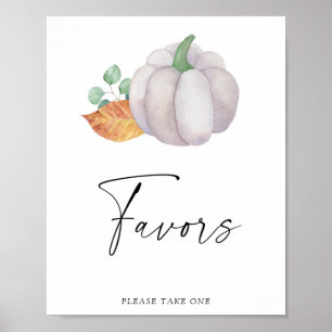 White pumpkin - Favours Poster