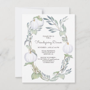 WHITE PUMPKIN Friendsgiving Invite