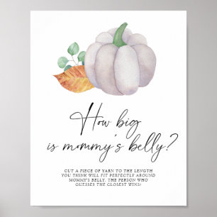 White pumpkin - how big is mummy's belly game  poster