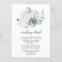 White Pumpkin Succulent Elegant Greenery Wedding