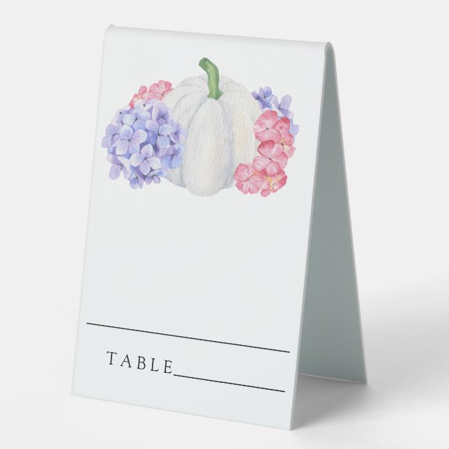 White pumpkin - wedding place cards (Front)