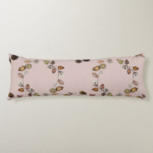 White Pumpkin with an Autumn Leaves Body Cushion