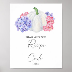 White pumpkin - Your recipe card here Poster