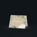 White pumpkins greenery rustic fall thank you card<br><div class="desc">For more advanced customisation of this design,  simply select the "Customise It" button above!</div>