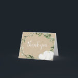 White pumpkins greenery rustic fall thank you card<br><div class="desc">For more advanced customisation of this design,  simply select the "Customise It" button above!</div>