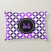 White Purple Abstract Circles Pattern