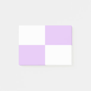 White purple chequered pattern post-it notes