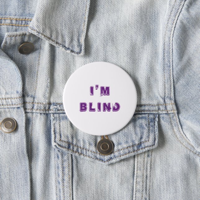 White Purple Joke Eye Doctor  Button (In Situ)