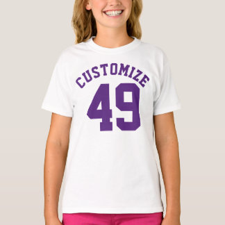 White & Purple Kids | Sports Jersey Design T-Shirt