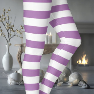 White & Purple Leggings