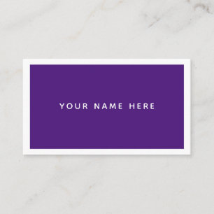 White Purple Minimal Business Card