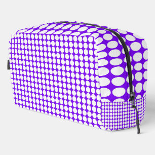 White Purple Polka Dots Toiletry Bag