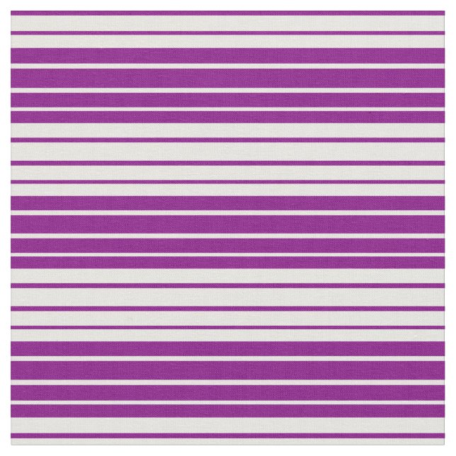 White & Purple Striped Pattern Fabric (Close Up)