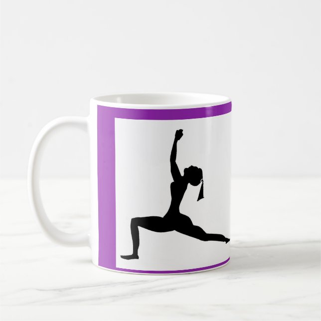 White / Purple Style: Classic Mug/ Coffee Cup (Left)