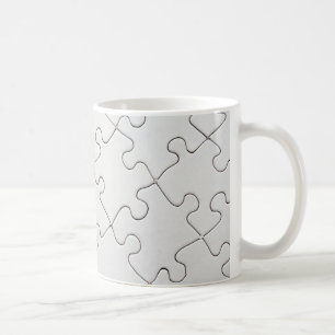 White puzzle coffee mug